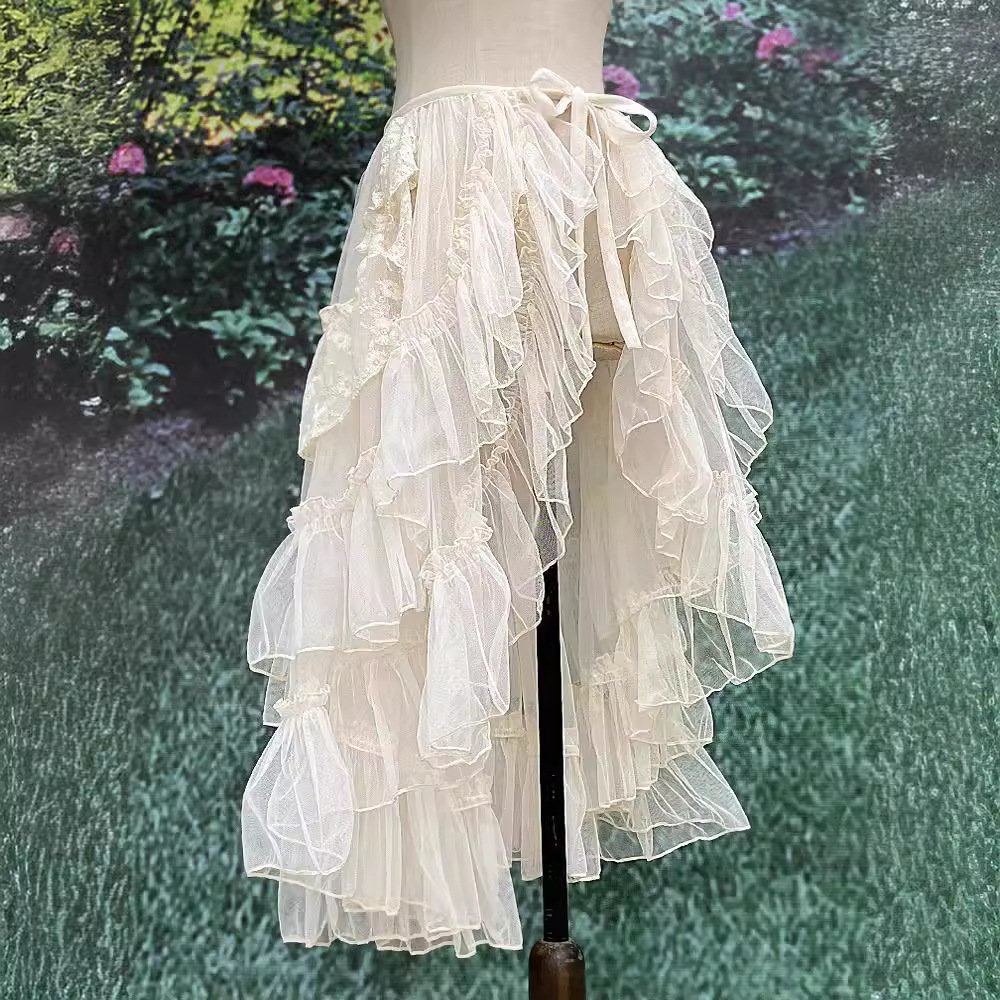 Japanese-Style Long Lolita Veil Skirt
