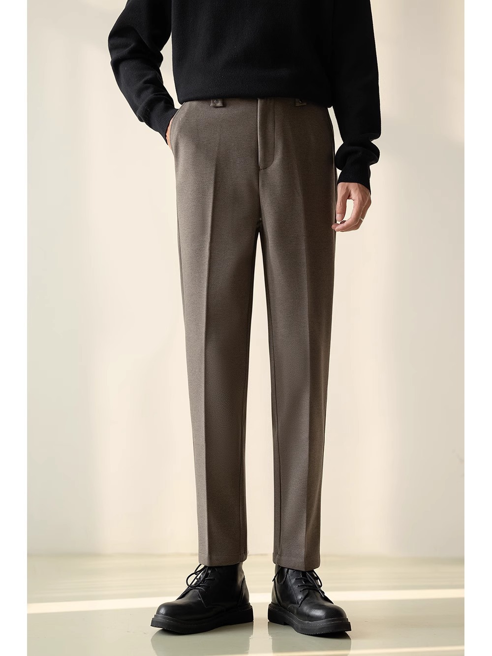 Men's Stylish Casual Straight-Leg Suit Pants 9