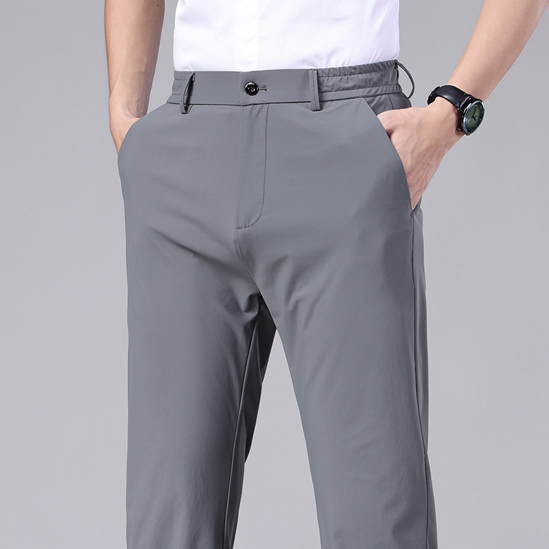 Men's High-Stretch Ice Silk Casual Trousers
