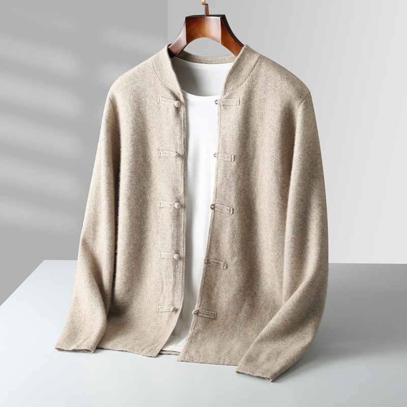 Warm Thickened Wool Coat with Buttons