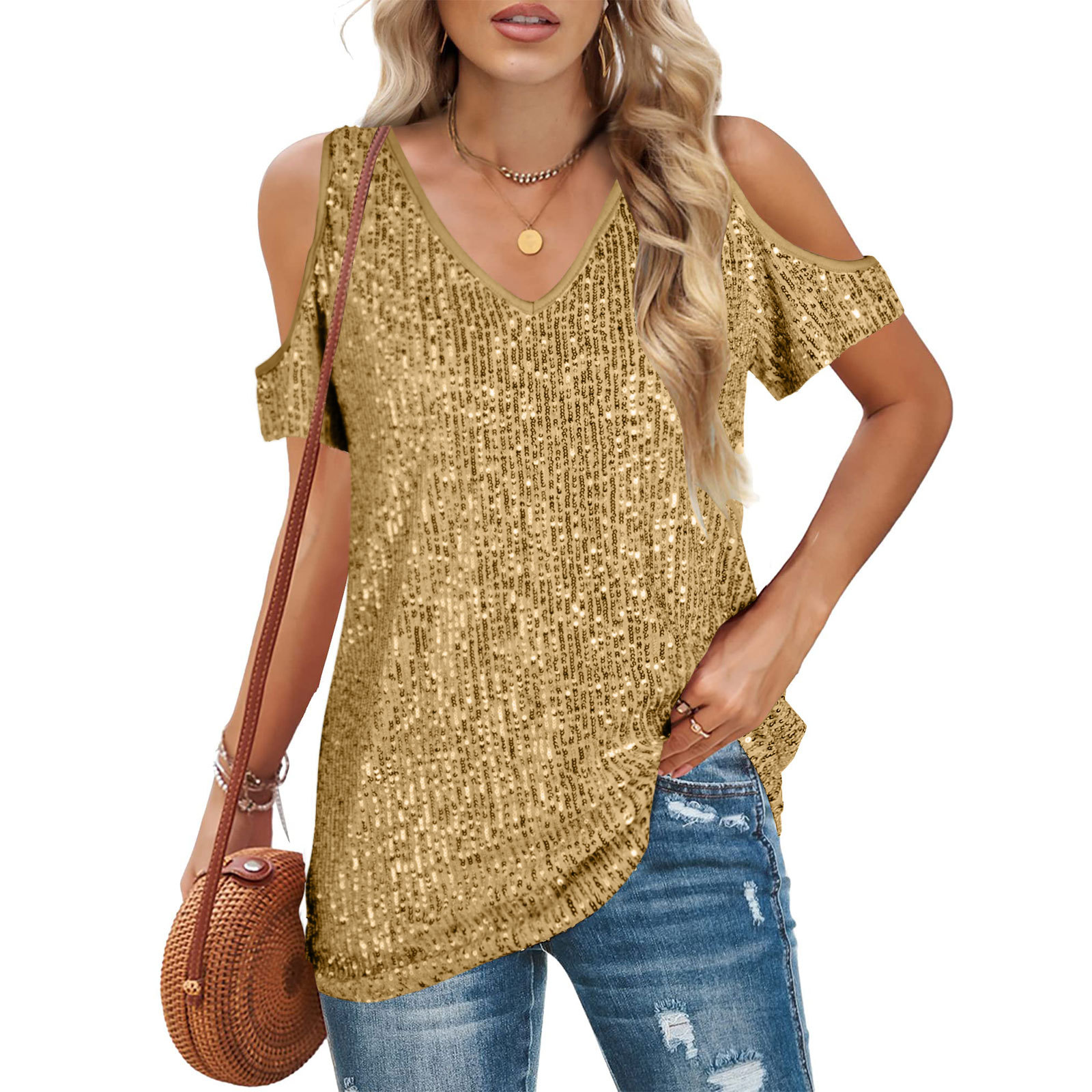 Women's Off-Shoulder Short Sleeve Top 9