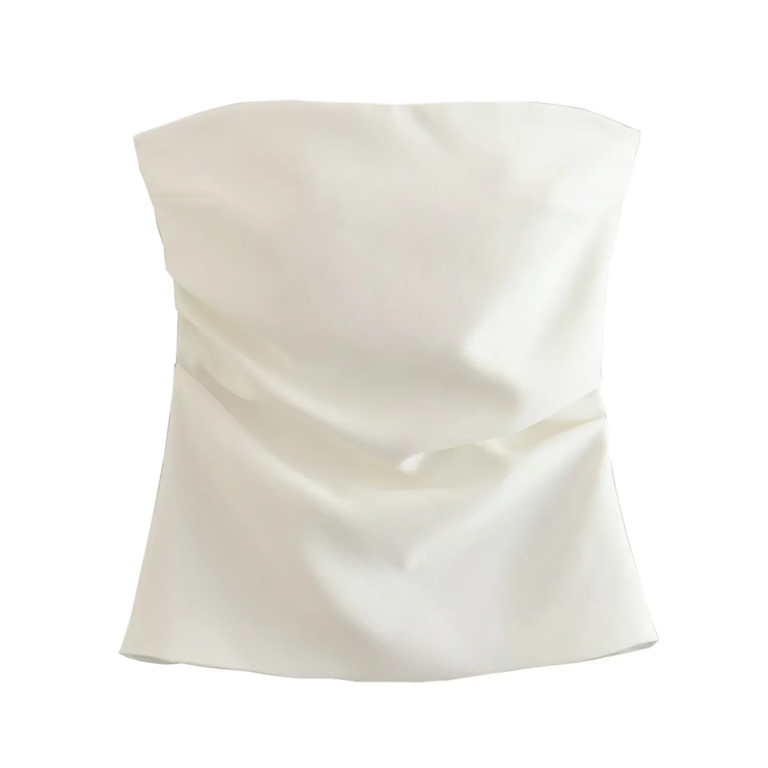 Off-Shoulder Pleated Waist Tube Top 10