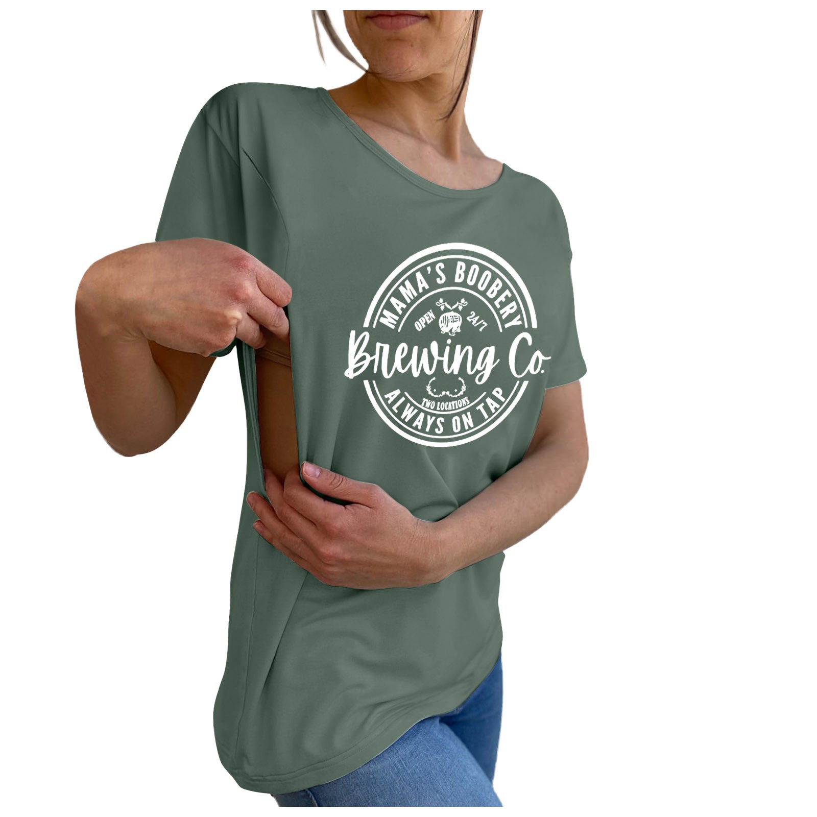 Women's Short Sleeve Maternity T-Shirt 7