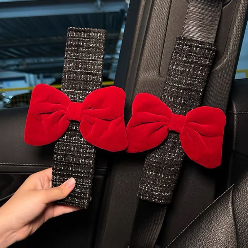 Car Seat Belt Simple Bow All-season Universal Shoulder Protector 4