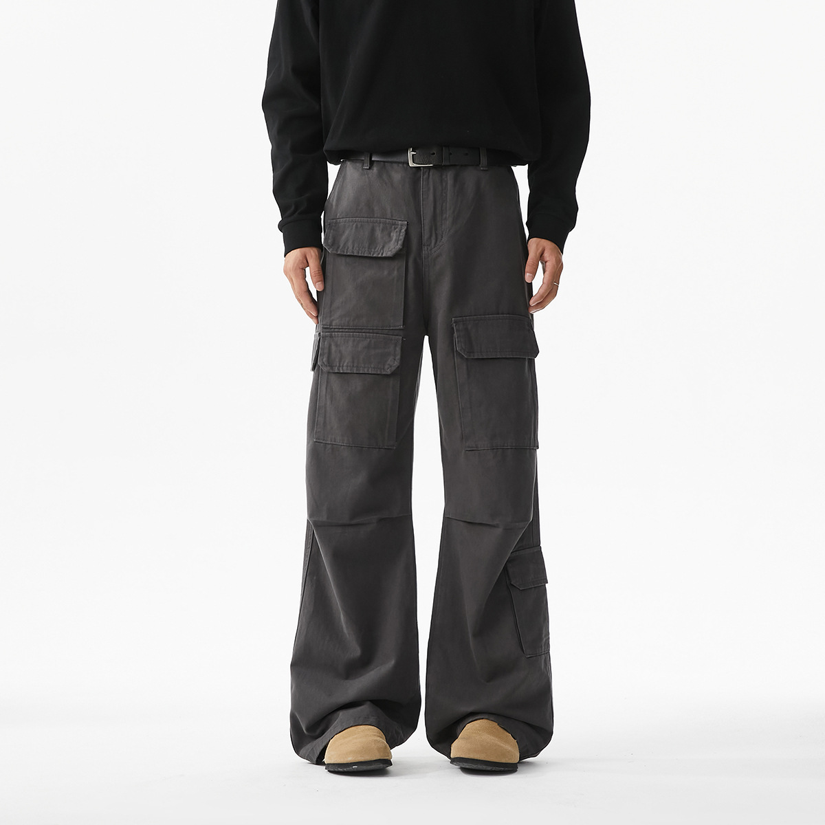 American High-Street Multi-Pocket Trousers