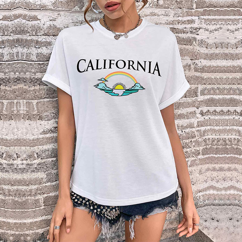 Summer Printed Round-Neck Top for Women 6