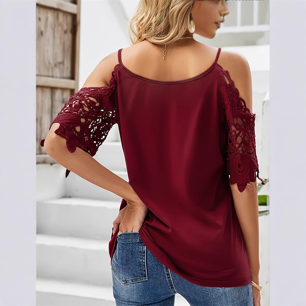 Lace Trim V-Neck Slip Dress 2