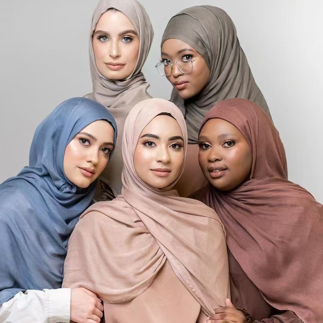 Breathable Solid-Color Modal, Cotton and Linen Scarf