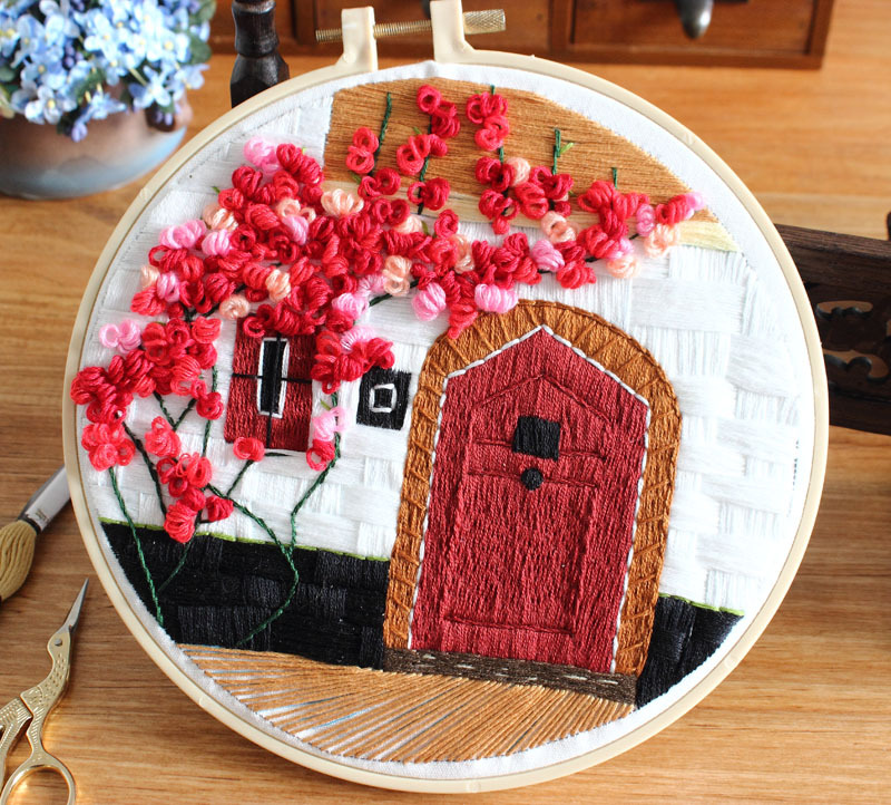 Handmade Embroidery Material Package Special Architectural Landscape Courtyard Chunsheng Kit 2