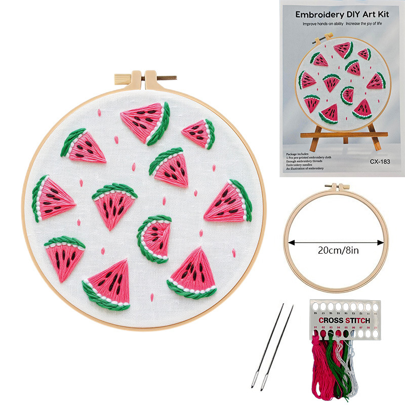 European Embroidery Material Package Cherry Strawberry Watermelon Orange 5