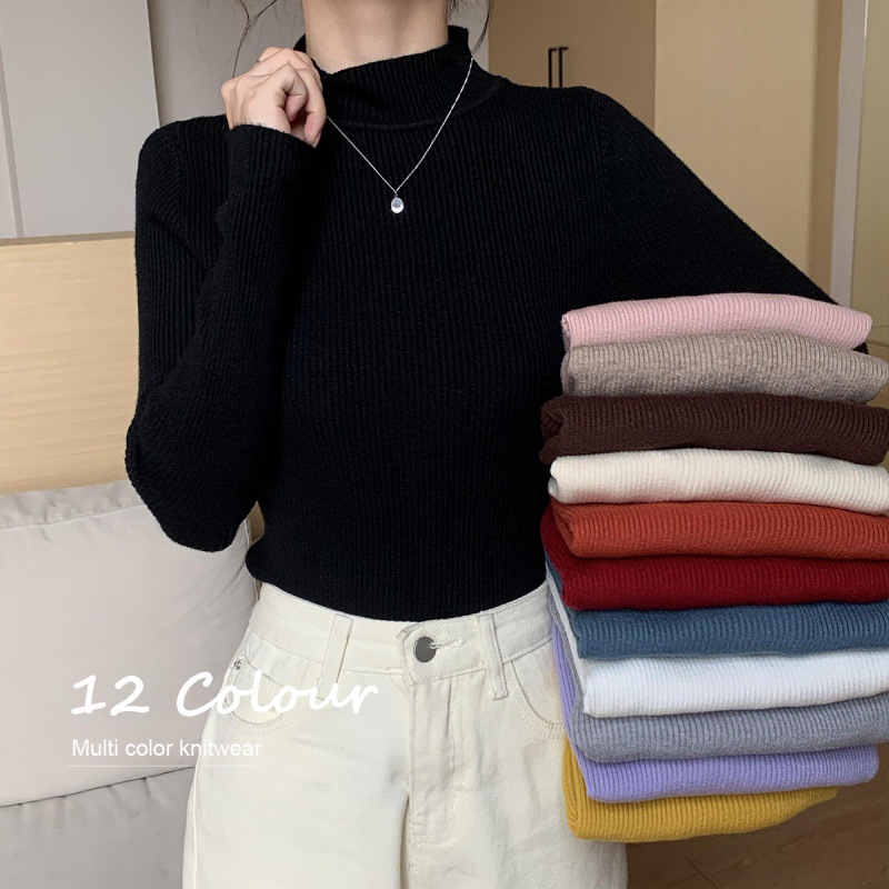 Women's Turtleneck Long-Sleeve Wool Base Shirt