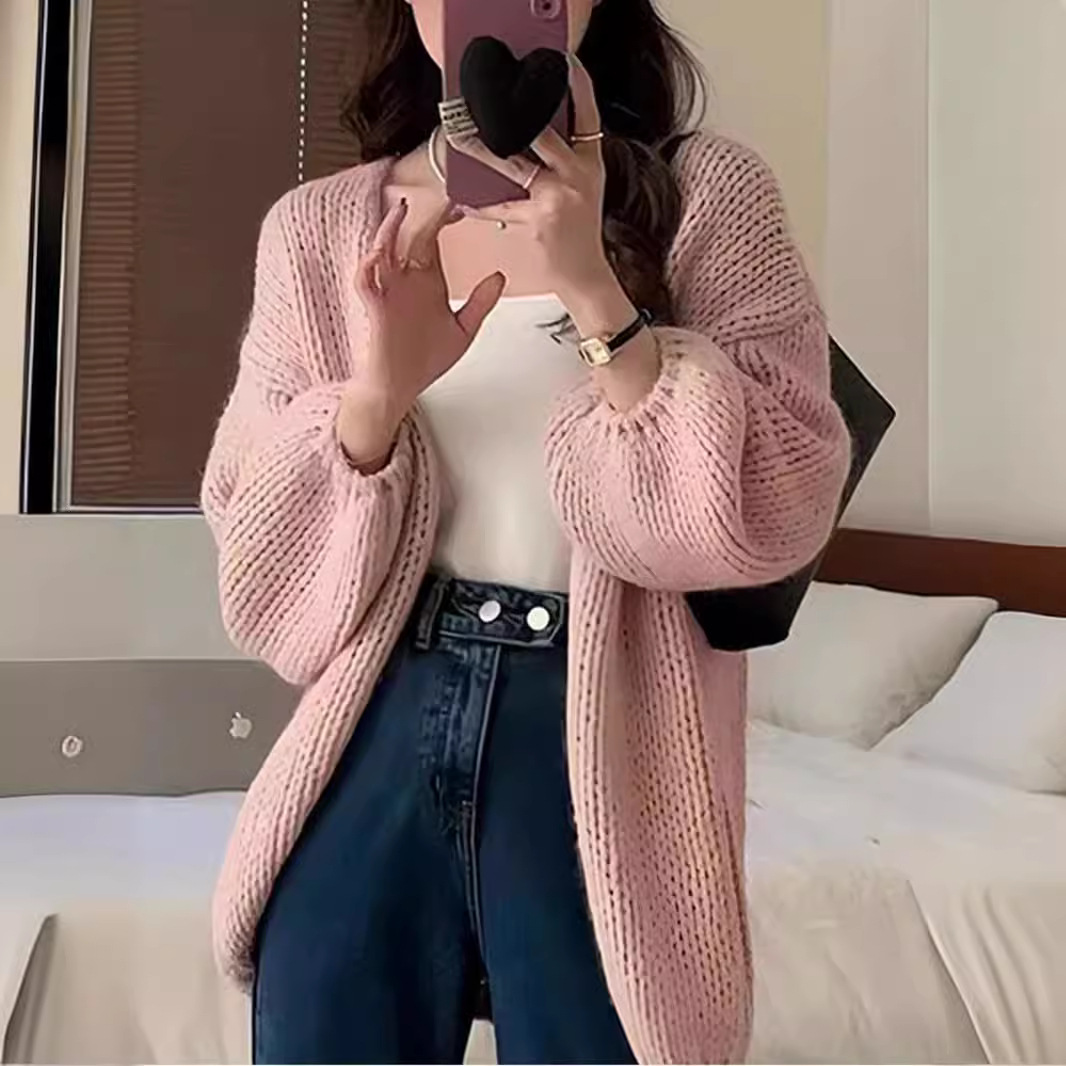 Women's Soft Mohair Sweater Coat