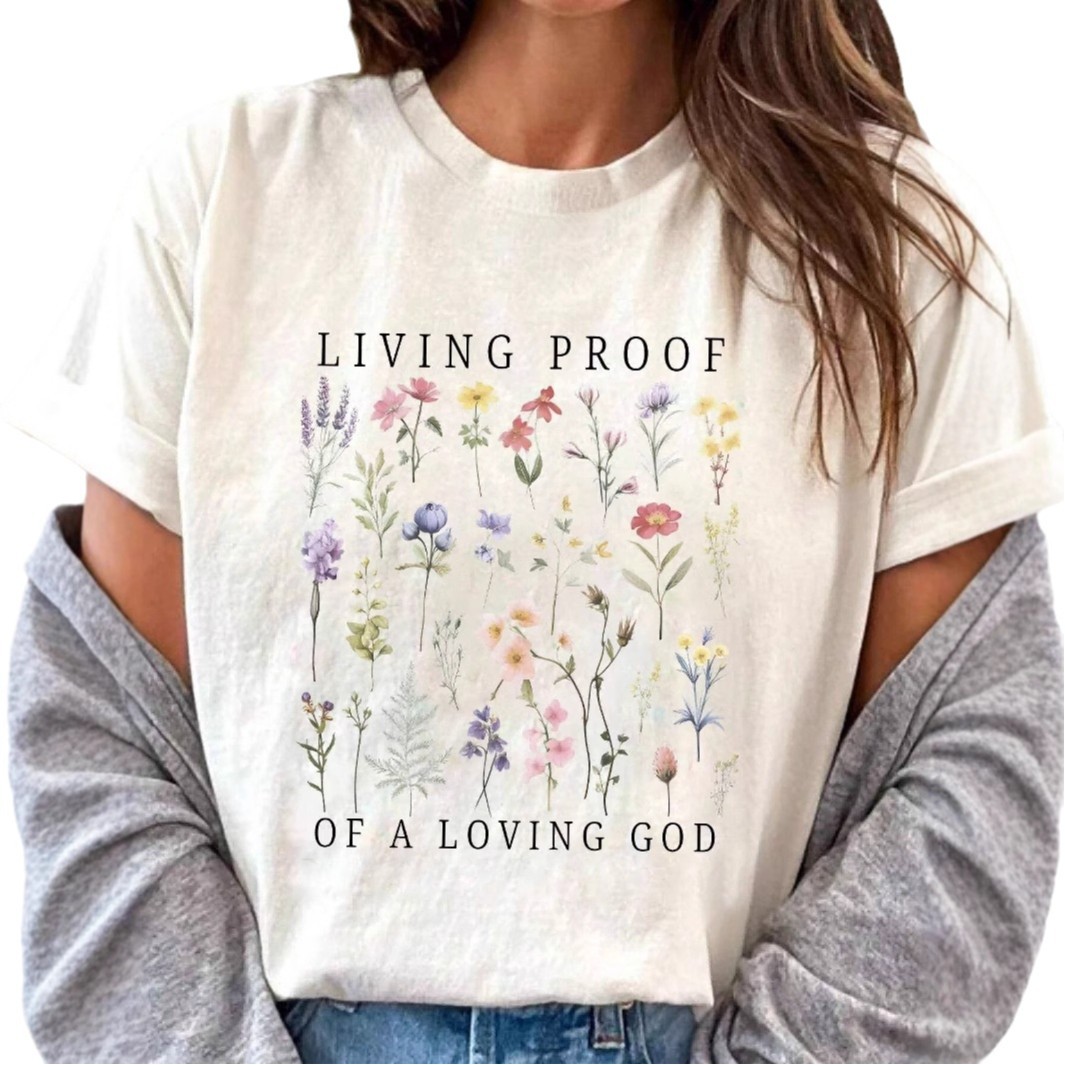 Floral Vintage Print Round Neck Short Sleeve Top 5