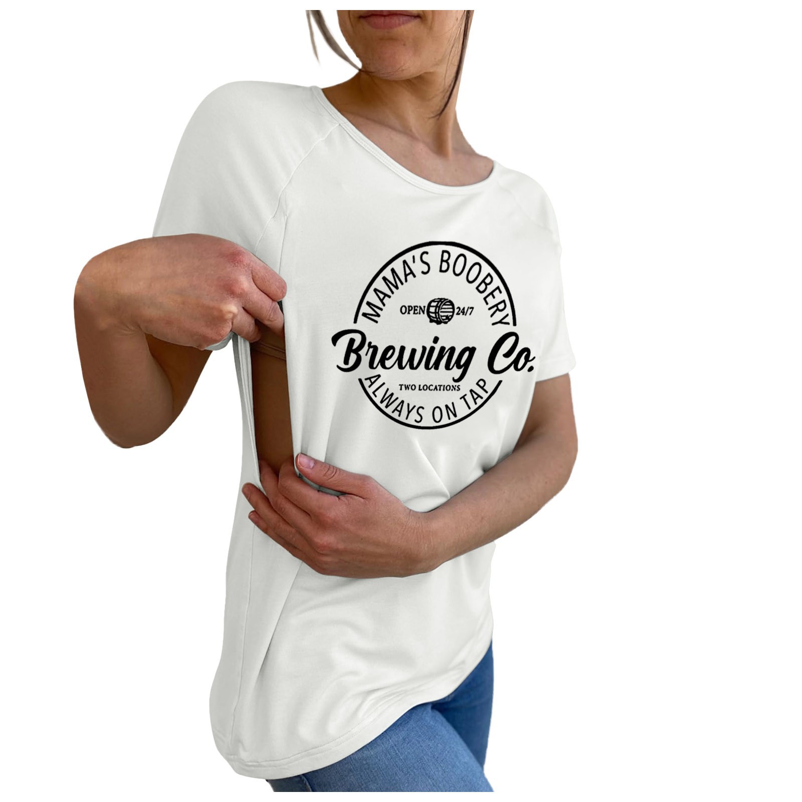Women's Short Sleeve Maternity T-Shirt 11