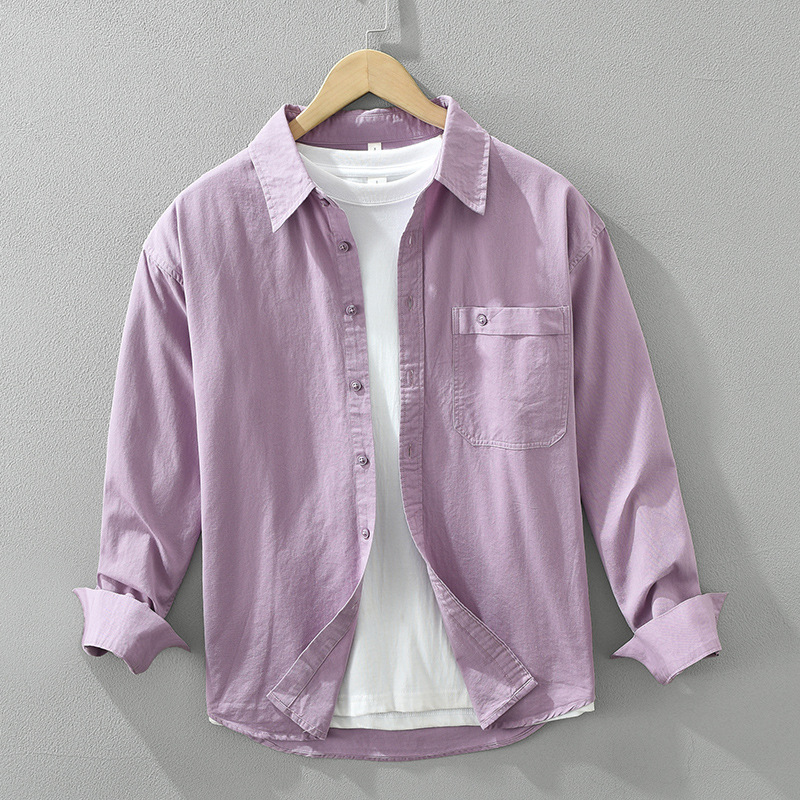 Men's Simple Long-Sleeve Casual Shirt