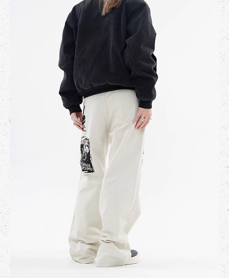 Men's Hip Hop Print Jeans 10