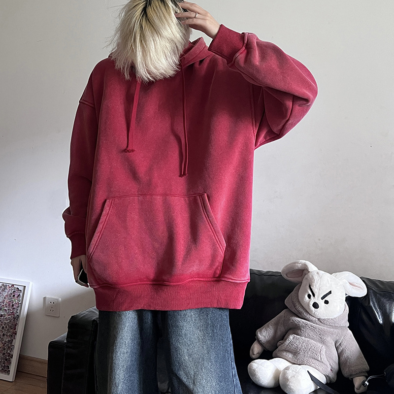 Loose American Retro Washed Sweater for Men