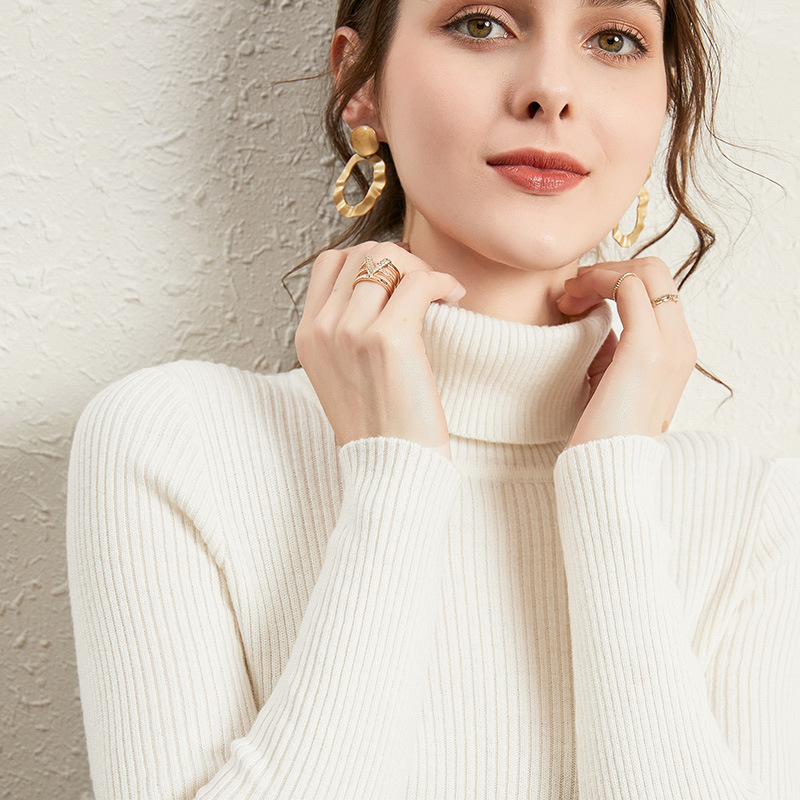 Women's Slim-Fit Turtleneck Knit Sweater
