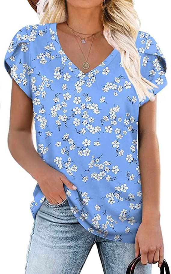 Milk Silk Abstract Character V-neck Top 5