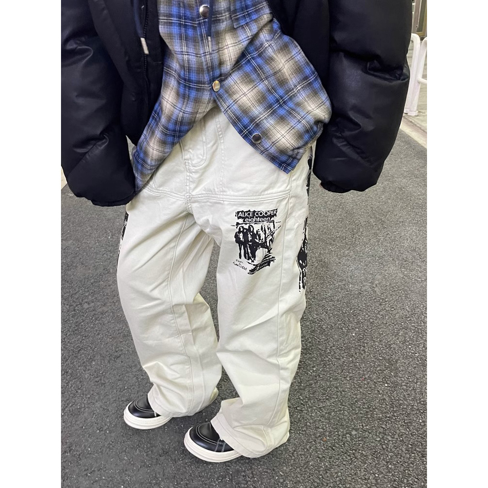 Men's Hip Hop Print Jeans 2