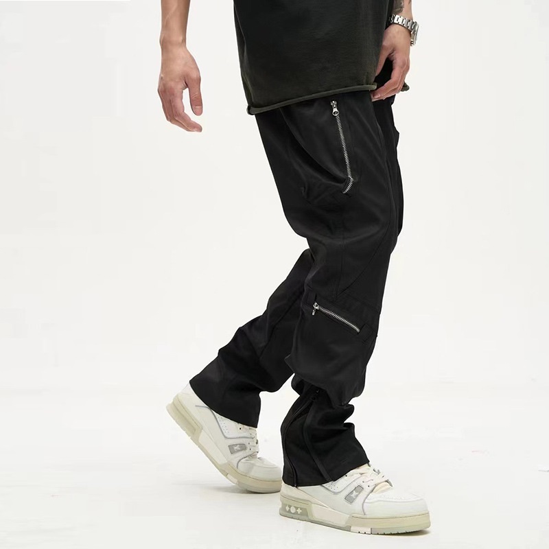 American Street Straight Multi-Pocket Cargo Trousers