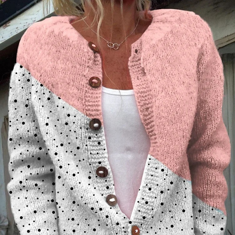 New Geometric 3D Digital Print Cardigan