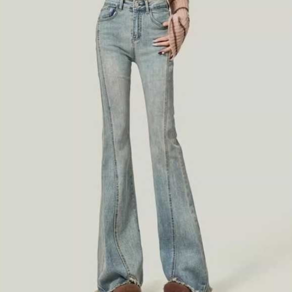 Retro American slightly flared women's jeans