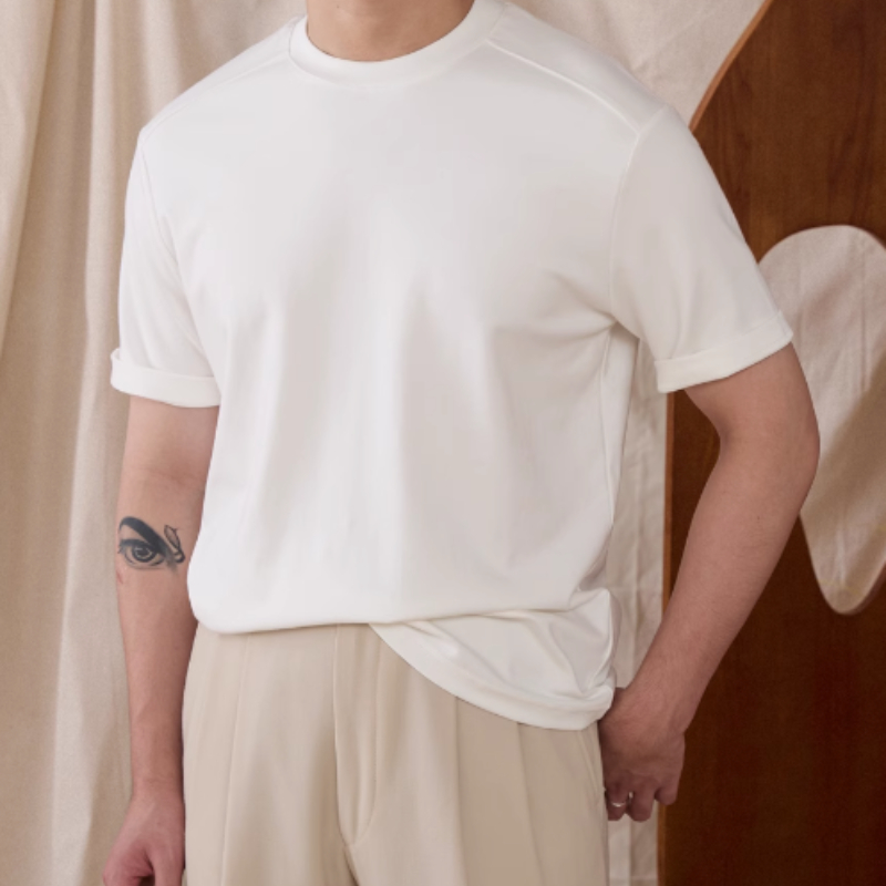Men's Breathable Slim-Fit Crew-Neck T-Shirt
