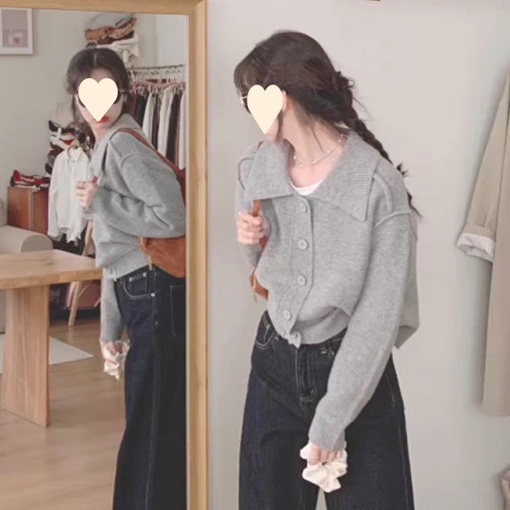 Lapel Sweater Cardigan